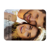 Gouden Folie Script Bruiloft Save the Date Magnet Magneet (Horizontaal)