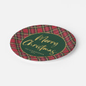 Gouden folie Script Merry Christmas Holiday Party Papieren Bordje (Gekanteld)