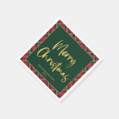 Gouden folie Script Merry Christmas Holiday Party Servet (Hoek)