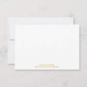 Gouden folie scroll blad bloem bruiloft RSVP react Kaart (Achterkant)