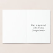 Gouden Folie Sober Kerstboom Word Cloud Folie Kaarten (Binnen)