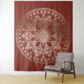 Gouden Folie Solar Mandala Wandtapijt Custom Kleur Wandkleed (In situ)