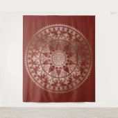 Gouden Folie Solar Mandala Wandtapijt Custom Kleur Wandkleed (Voorkant)