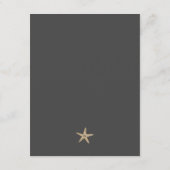 Gouden folie Starfish kust bruiloft gast Details Informatiekaartje (Achterkant)