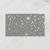 Gouden folie sterren hemelse bruiloft details informatiekaartje (Achterkant)