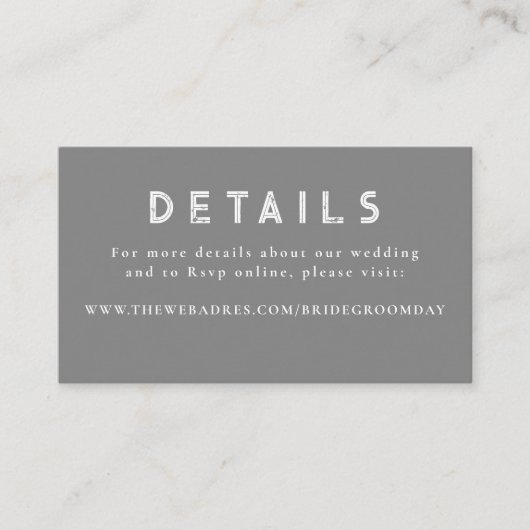 Gouden folie sterren hemelse bruiloft details informatiekaartje (Voorkant)