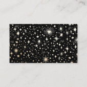 Gouden folie sterren hemelse bruiloft details informatiekaartje (Achterkant)
