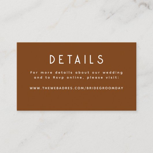 Gouden folie sterren hemelse bruiloft details informatiekaartje (Voorkant)