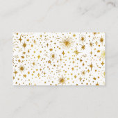 Gouden folie sterren hemelse bruiloft details informatiekaartje (Achterkant)