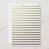 Gouden folie strepen bruiloft kaart (Achterkant)