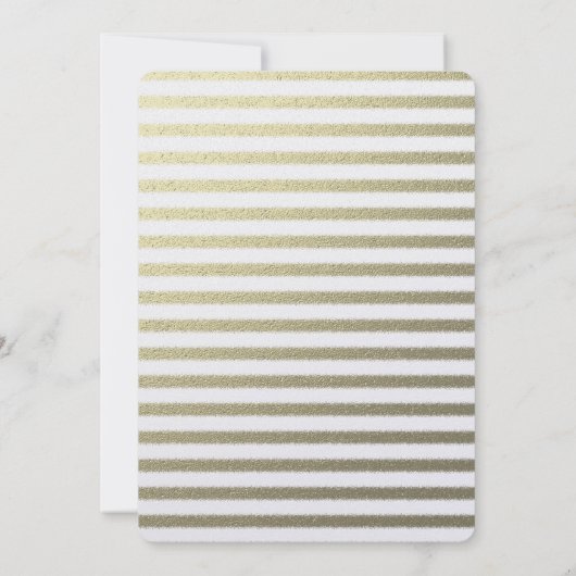 Gouden folie strepen bruiloft kaart (Achterkant)