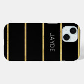 Gouden folie strepen gepersonaliseerde mobiele tel Case-Mate iPhone case (Achterkant (horizontaal))