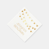 gouden folie string lichten bruiloft servet (Hoek)