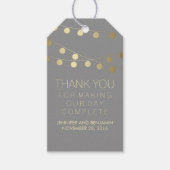 Gouden folie String Lights Elegante bruiloft Cadeaulabel (Voorkant)
