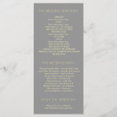 Gouden folie String Lights Trouwprogramma's Programmakaart (Achterkant)