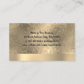 Gouden Folie Textuur Metallic Achtergrond Visitekaartje (Achterkant)