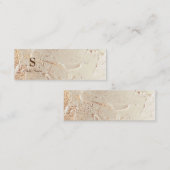 Gouden folie textuur mini oorbel kaart mini visitekaartje (Voorkant / Achterkant)