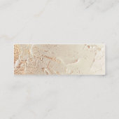 Gouden folie textuur mini oorbel kaart mini visitekaartje (Achterkant)