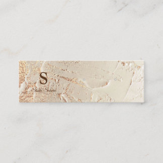 Gouden folie textuur mini oorbel kaart visitekaartje