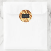 Gouden Folie textuur Ronde Sticker (Tas)