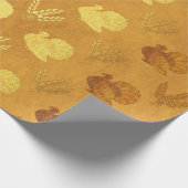 Gouden Folie Thanksgiving Cadeaupapier (Hoek)