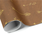 Gouden Folie Thanksgiving Cadeaupapier (Rol Hoek)