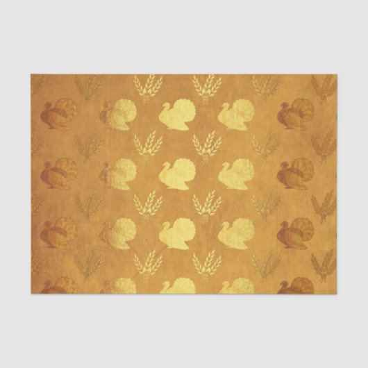 Gouden Folie Thanksgiving Tissuepapier (Voorkant)