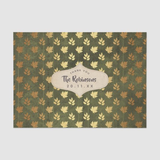 Gouden Folie Thanksgiving Tissuepapier (Voorkant)
