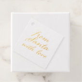 Gouden folie van Santa met Liefde Bedankjes Labels (Met doos)
