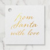 Gouden folie van Santa met Liefde Bedankjes Labels (Voorkant)