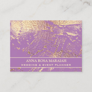 ** Gouden Folie Violet Beauty Wedding Elegant Visitekaartje