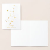 Gouden Folie VIRGO Sterrenbeeld Constellatie Folie Kaarten (Display)