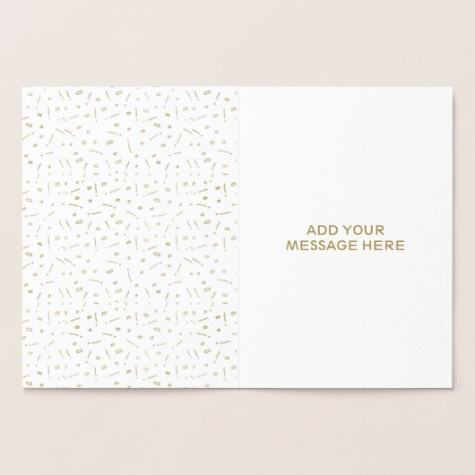 Gouden folie voor mijn bruidegom op onze trouwdag folie kaarten (Binnen)