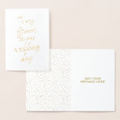 Gouden folie voor mijn bruidegom op onze trouwdag folie kaarten (Display)