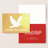 Gouden folie Vrede op Aarde Kerstmis Folie Kaarten (Display)