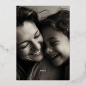 Gouden Folie Vrolijk Kerstfeest Stijlvolle Typogra Folie Feestdagenkaart (Achterkant)