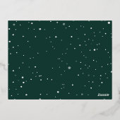 gouden folie vrolijke heldere kerstkaart folie feestdagen briefkaart (Achterkant)