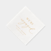 Gouden Folie We zijn verloofd Verloving Feest Serv Servetten (Rechts)