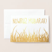 gouden folie weesgras folie kaarten (Voorkant met envelop)