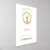 Gouden folie welkom teken folie afdrukken (Laagn)