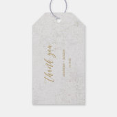 Gouden Folie Wereldkaart Bestemming Bruiloft Dank  Cadeaulabel (Achterkant)