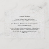 Gouden Folie Wereldkaart Bestemming Bruiloft Detai Informatiekaartje (Achterkant)