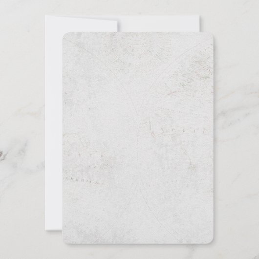 Gouden Folie Wereldkaart Bruidsdouche Uitnodiging (Achterkant)