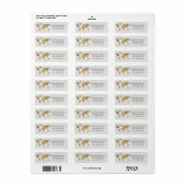 Gouden Folie Wereldkaart Bruiloft Retouradres Etiket (Full Sheet)
