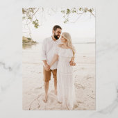 Gouden Folie Wilde Bloem Tuin Bruiloft Bruiloft Uitnodiging (Achterkant)