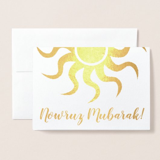 gouden folie zon kaarten (Voorkant met envelop)