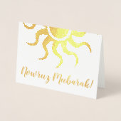 gouden folie zon kaarten (Voorkant)