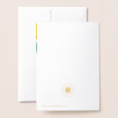 Gouden Folie Zonnebloem Eervolle Verjaardag Kaarten (Met envelop)