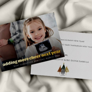 Gouden Folie Zwangerschaps Aankondiging Kerstmis K