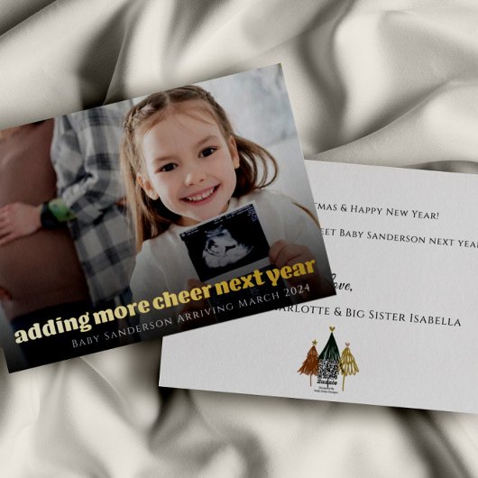 Gouden Folie Zwangerschaps Aankondiging Kerstmis K